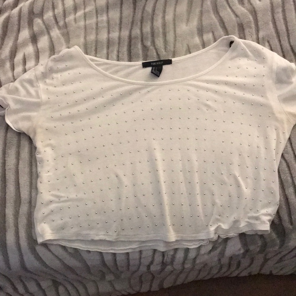 White crop top